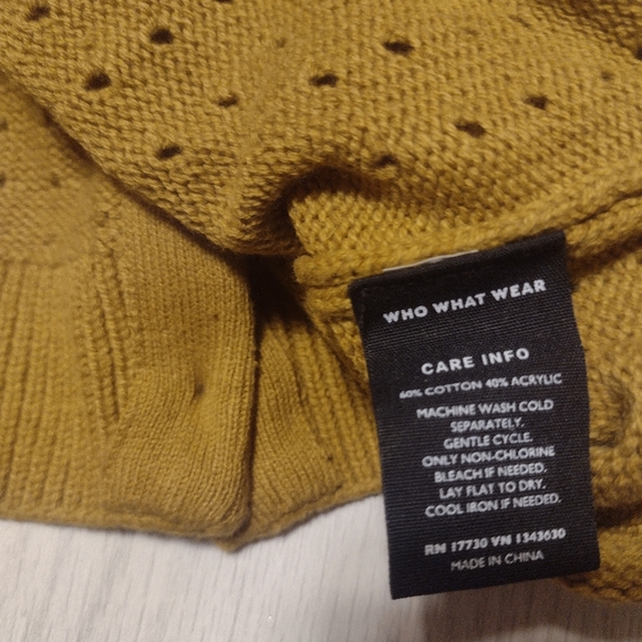 NWT  Who What Wear Sweater Ruffle Top Small - Picture 6 of 6